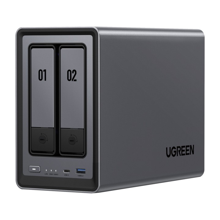 UGREEN Servidor NAS de 2 bahías con discos duros