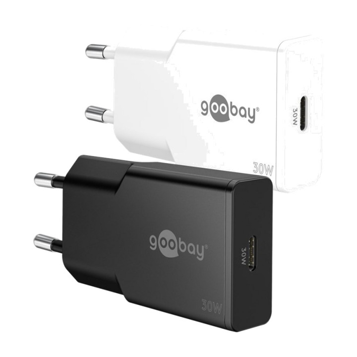 GOOBAY Ultraflaches GaN-USB-C-Schnellladegerät für die