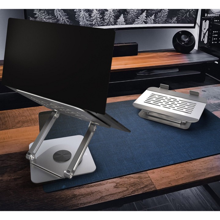 ICY BOX Rotating aluminium laptop stand up to 17 inches