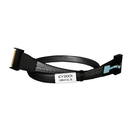 internes mcio-kabel mit zwei anschlüssen für nvme-ssd x8 pcie5 50 cm mb412l-b