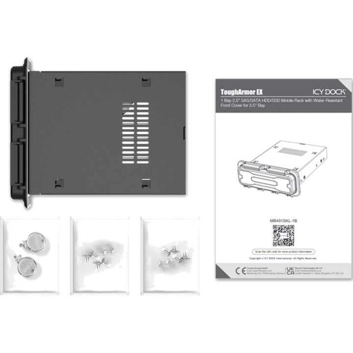 ICY DOCK Rack amovible blindé pour disque SATA de 2,5 pouces