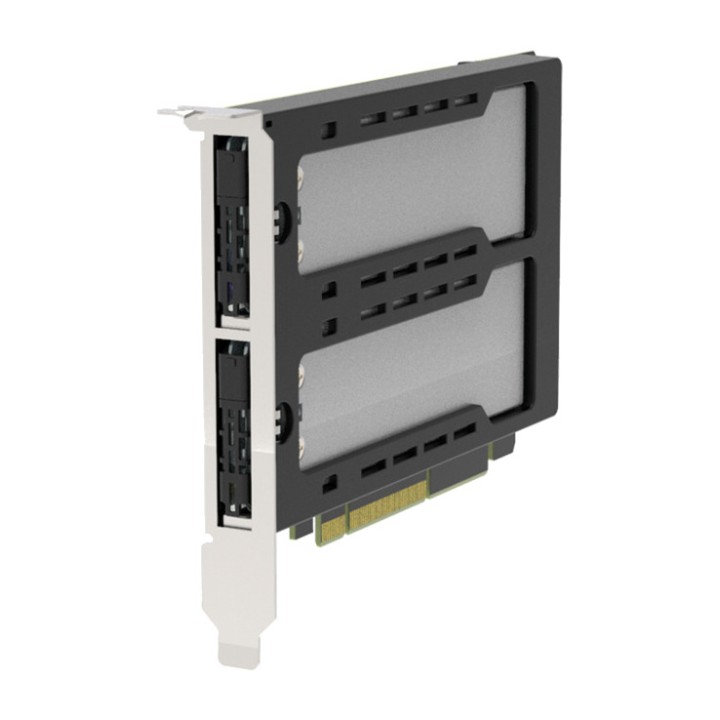 ICY DOCK Tarjeta PCIe con bandejas extraíbles para 2 SSD M.2 NVMe EXPRESSSLOT-ELITE MB842M5P-B GEN4 X16 100150047