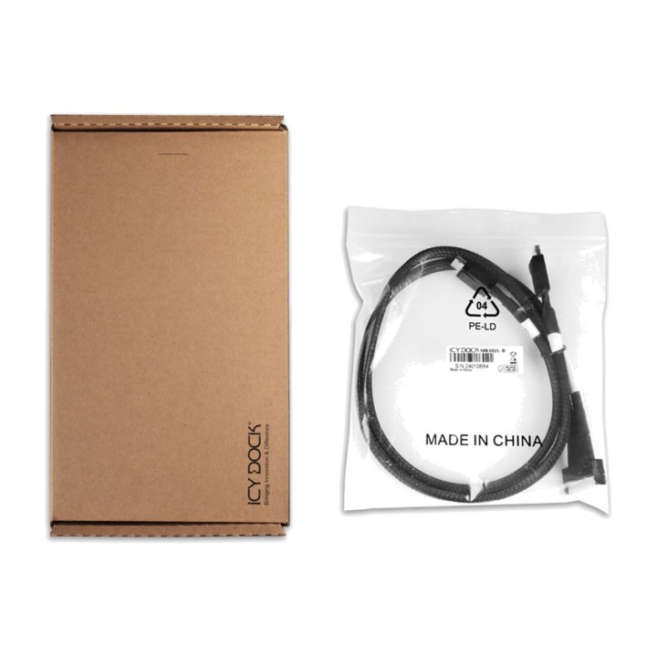 ICY DOCK Cable interno MCIO a OCuLink para SSD NVMe X8 2X-X4 SFF-8611 50 CM MB302L-B 100070501