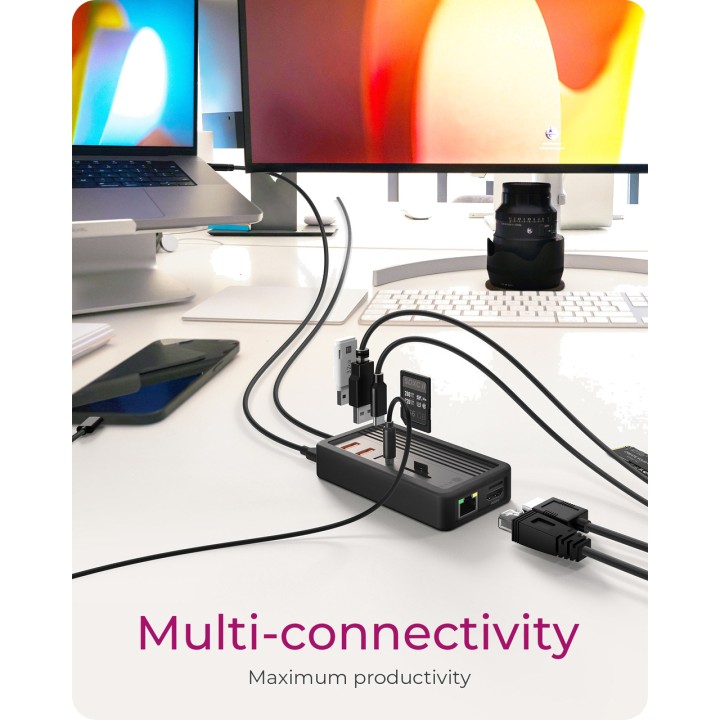 ICY BOX Docking station USB-C con alloggiamento per SSD M.2
