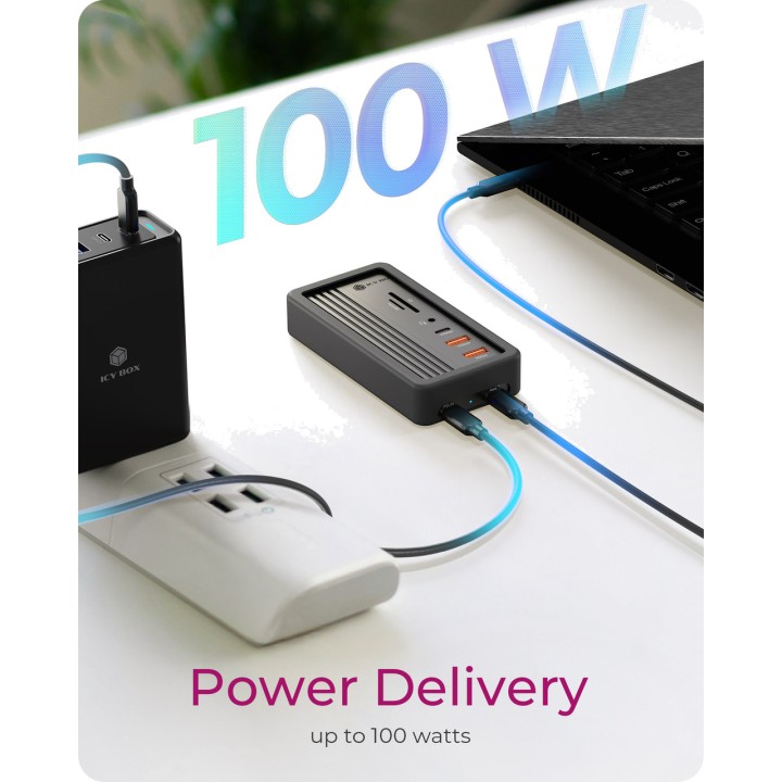 ICY BOX Docking station USB-C con alloggiamento per SSD M.2