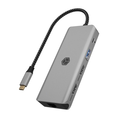 usb-c-dockingstation für zwei monitore mit kartenleser ib-dk4012-cpd 100w