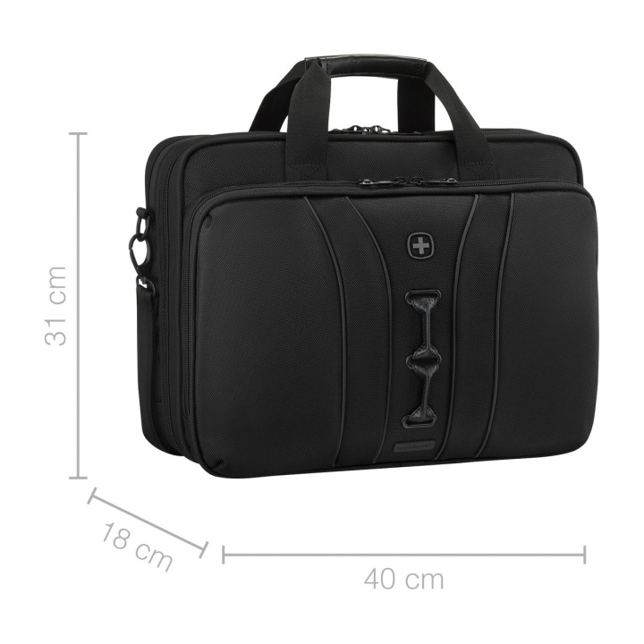 WENGER Laptoptasche mit Trolley-Gurt LEGACY-BLACK-SERIES 16"