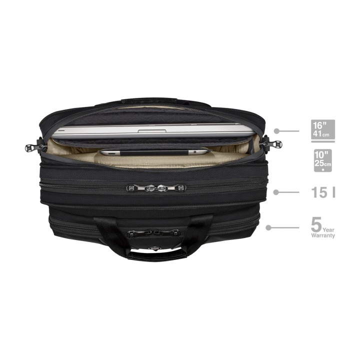 WENGER Laptoptasche mit Trolley-Gurt LEGACY-BLACK-SERIES 16"