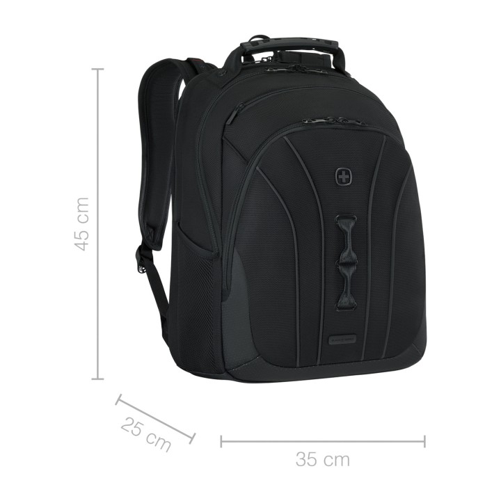 WENGER Laptop backpack with chest strap LEGACY-BLACK-SERIES