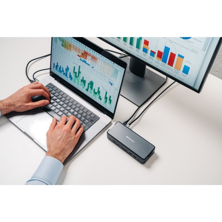 VERBATIM USB-C-Dockingstation für Laptops mit Gehäuse SSD