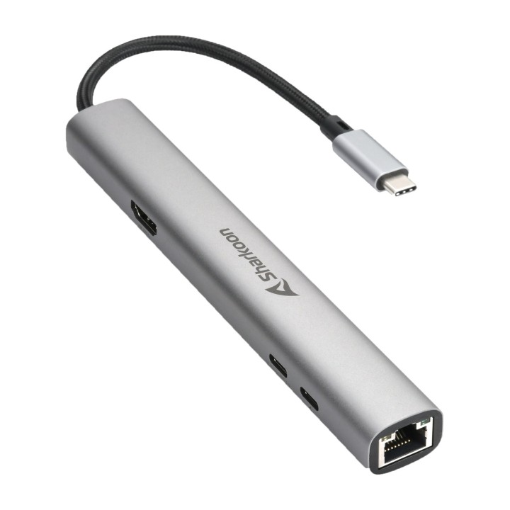 SHARKOON Aluminium multiport adapter with HDMI and Ethernet