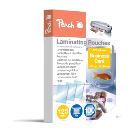 glossy pouches for laminating cards pp525-08 60x90mm 125mic 100 uds