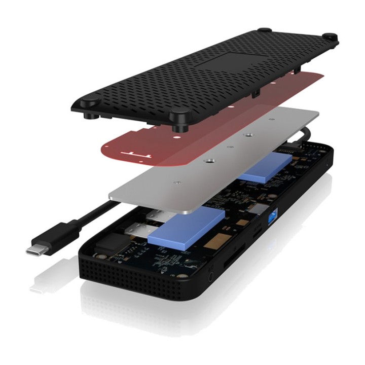 ICY BOX Station d’accueil USB-C pour trois écrans avec