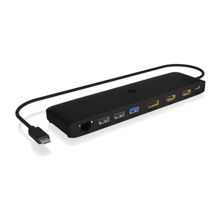 ICY BOX Docking station USB-C per tre monitor con ricarica