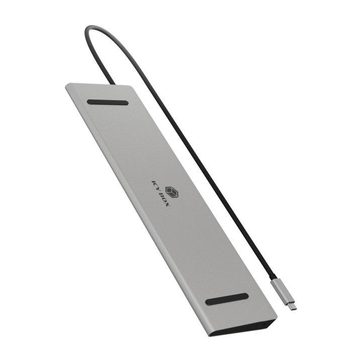 ICY BOX USB-C docking station with laptop riser and VGA