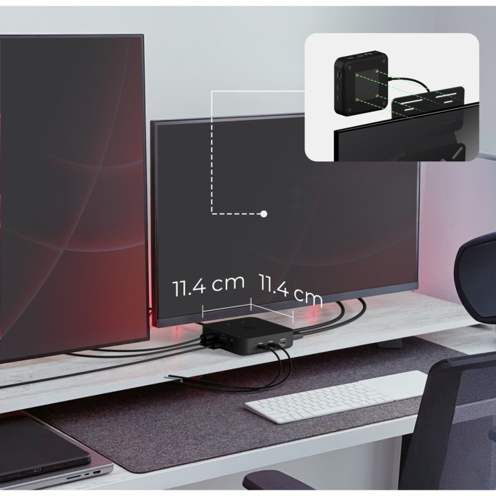 ICY BOX Station d’accueil USB-C avec trois sorties HDMI