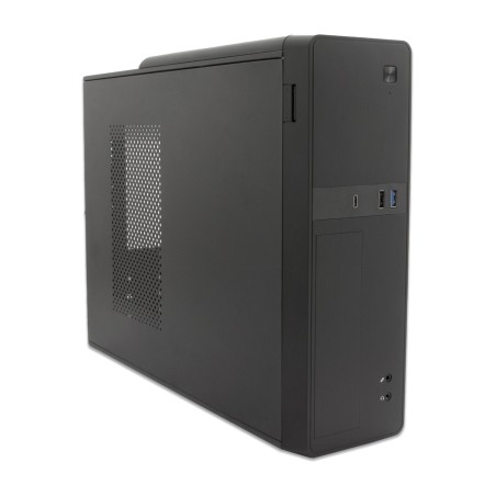 slim-tietokonekotelo usb-c:llä, sfx-virtalähteellä ja kortinlukijalla t310 micro-atx 500w