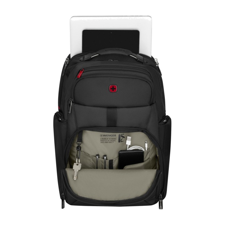WENGER Zaino per laptop con cintura e fascia per trolley