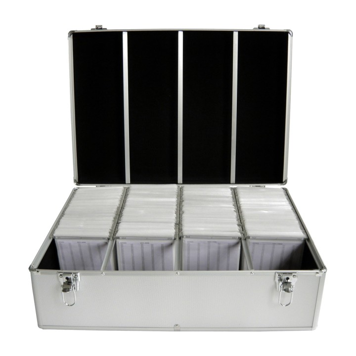 MEDIARANGE Mallette en aluminium pour 1000 disques CD et DVD