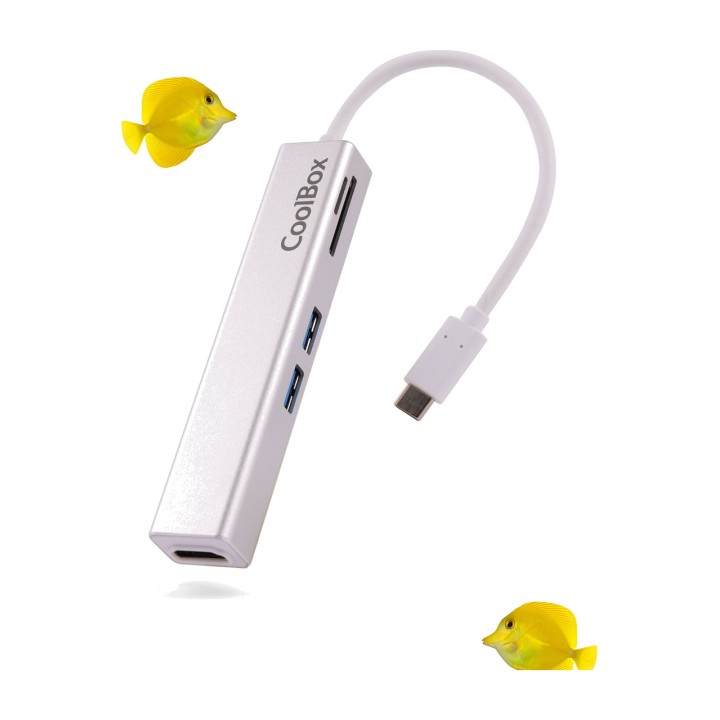 COOLBOX USB-C hub adapter with HDMI, SD card reader and