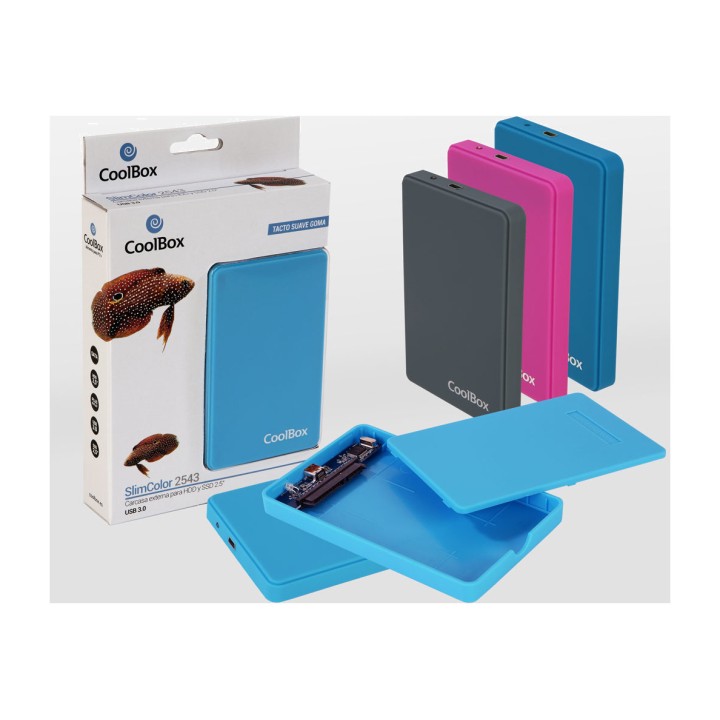 COOLBOX Externí gumované pouzdro pro disk HDD nebo SSD SATA