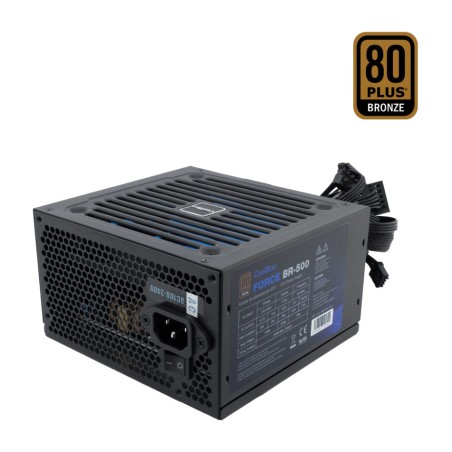 fuente de alimentación atx con cables mallados force-br500 500w 80 plus bronze