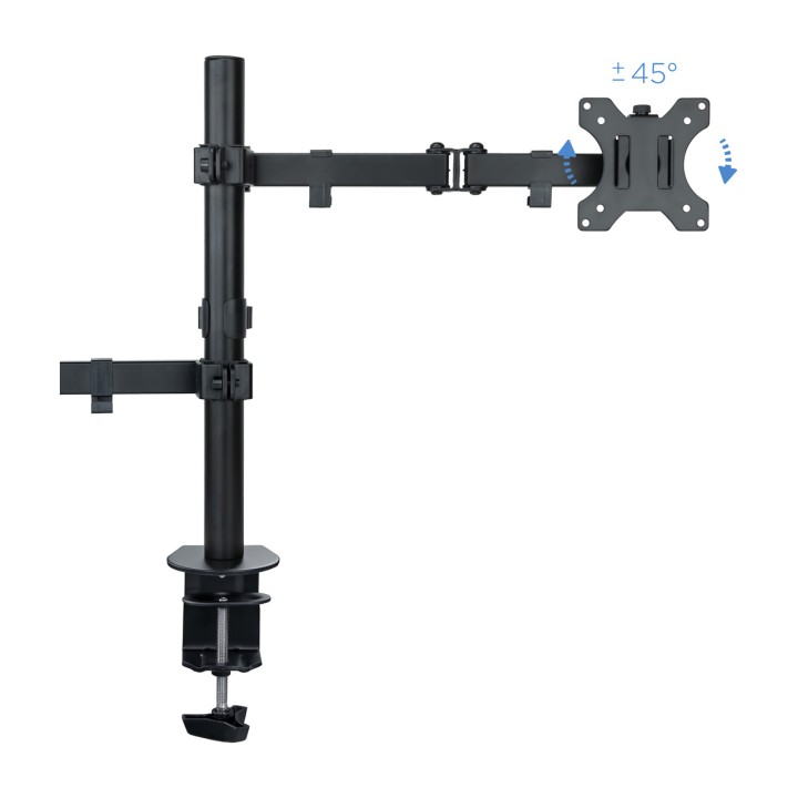 TOOQ Supporto da tavolo per monitor e laptop con due bracci