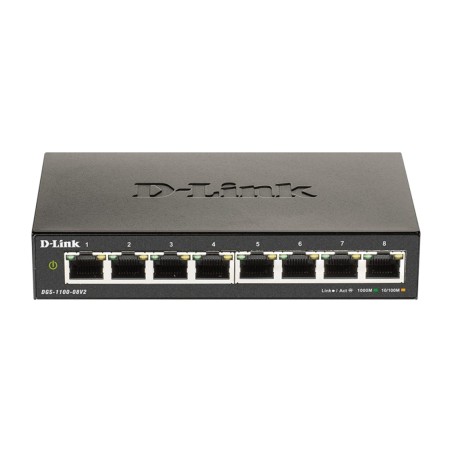 switch gestionable de 8 puertos gigabit sin ventilador dgs-1100-08v2