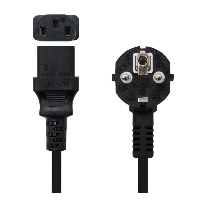 NANOCABLE Tápkábel számítógéphez, Schuko-ról C13 CEE7 AWG18