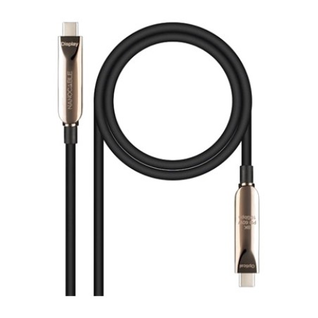 cable usb-c òptic actiu unidireccional de fibra per a dades, vídeo i càrrega aoc 3.2 gen2x1 10gbps 60w 8k 10 m