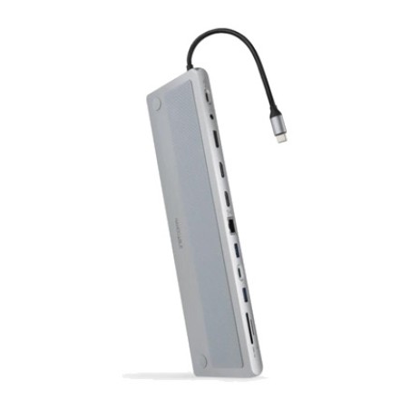 usb-c docking station with dual hdmi, displayport, gigabit network and sd card reader 3.1 3xusb-a pd 4k