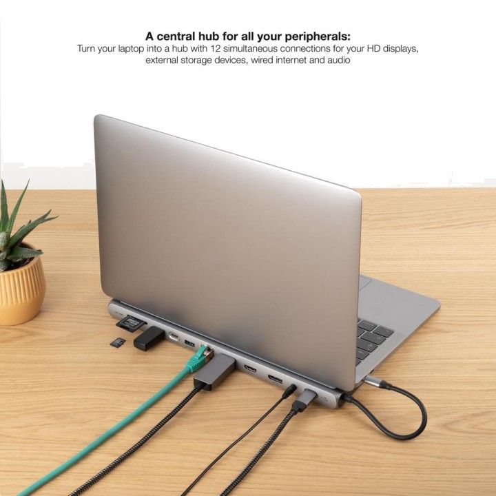 NANOCABLE USB-C docking station with dual HDMI, DisplayPort,