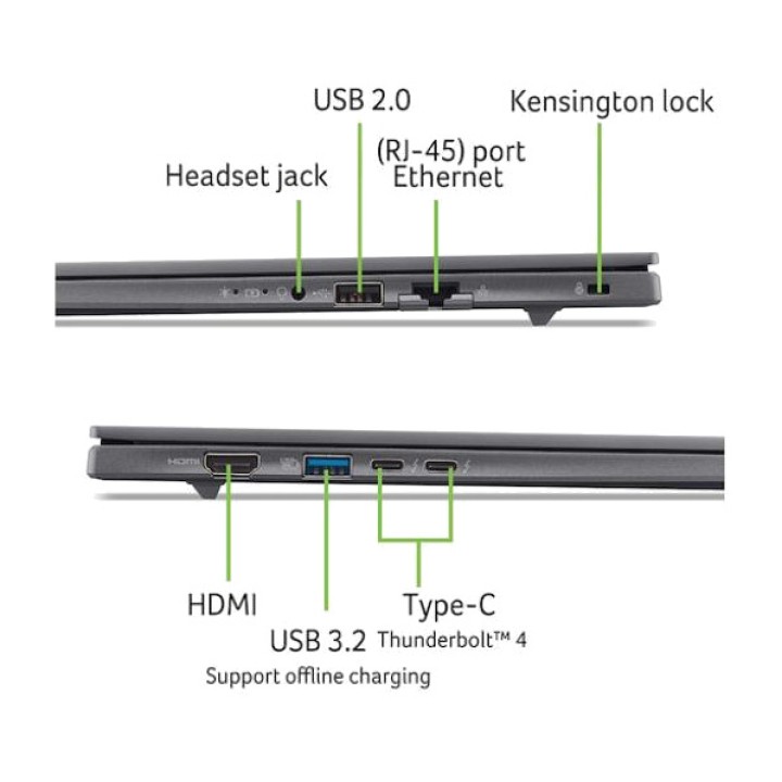 ACER Portátil de 14 pulgadas con Windows 11 Pro TRAVELMATE-X4 TMX414-51 ULTRA-5 226V 16GB 512GB-SSD WUXGA NX.BQCEB.003 DSP000004