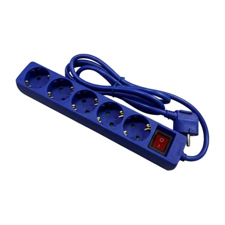 multiprise 5 prises schuko avec interrupteur 16a 1,8m bn-0825