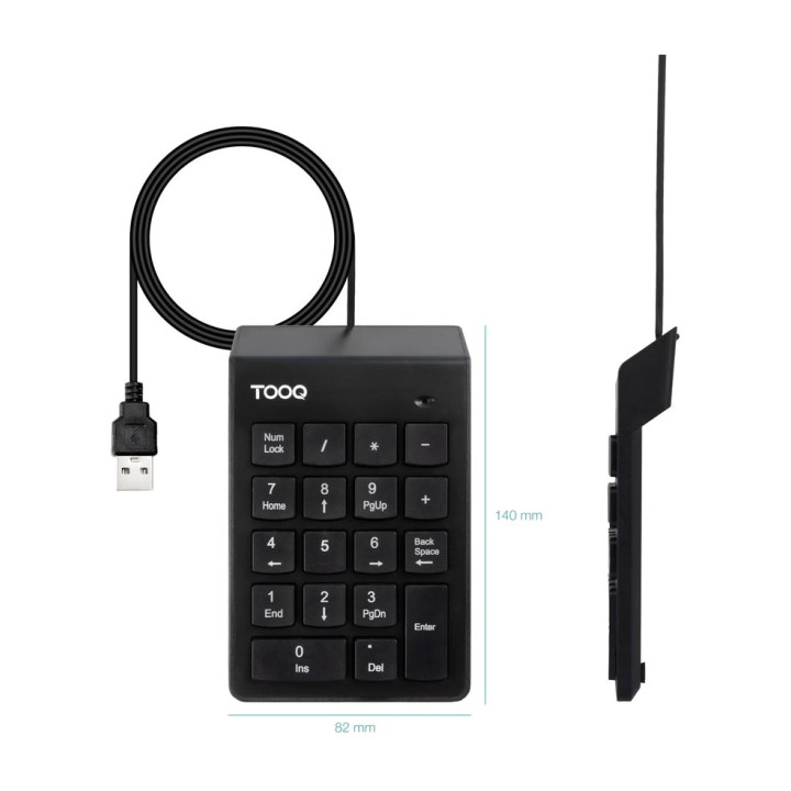 TOOQ Kabelgebundenes USB-Ziffernfeld TQK-2001 DSP0000042366