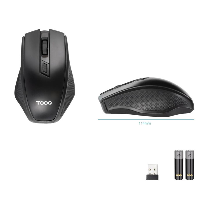 TOOQ Souris sans fil à quatre boutons TQMW-1102 1600DPI