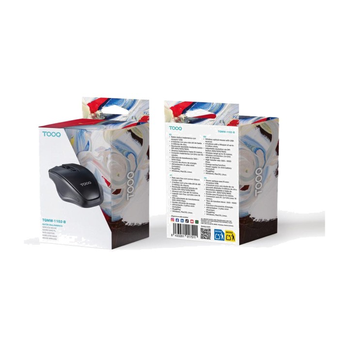 TOOQ Mouse wireless a quattro pulsanti TQMW-1102 1600DPI