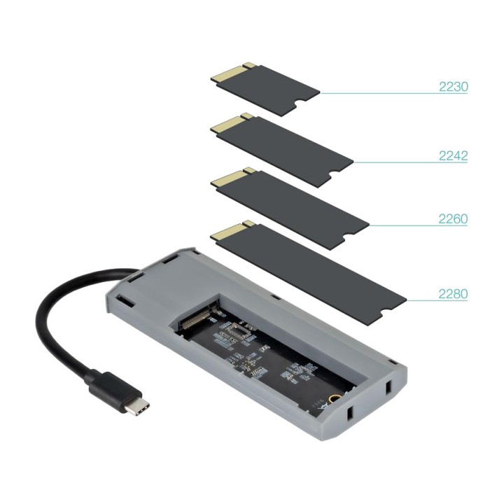 TOOQ Carcasă externă pentru SSD cu hub USB-C 5 în 1 și HDMI