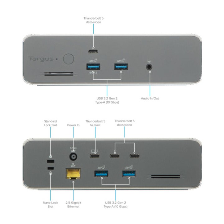TARGUS Pripájacia základňa Thunderbolt 5 s nabíjaním EPR pre