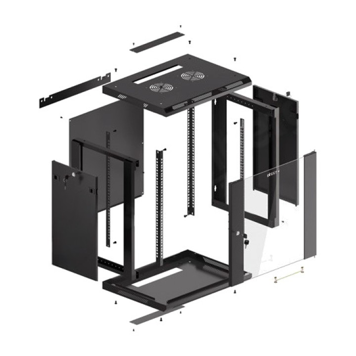 PHOENIX Dulap rack autoasamblabil de 19 inch 12U