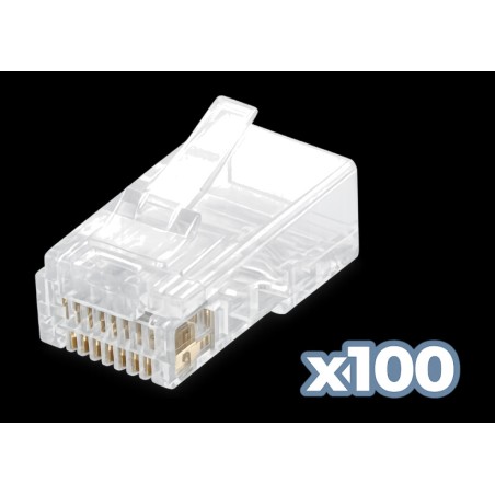 pack mit 100 rj45-crimpsteckern utp cat6 awg23 phk-45c6-100