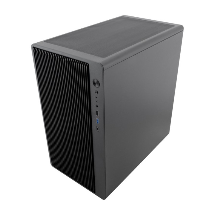 COOLBOX Herná skrinka PC s bočným panelom z dymového