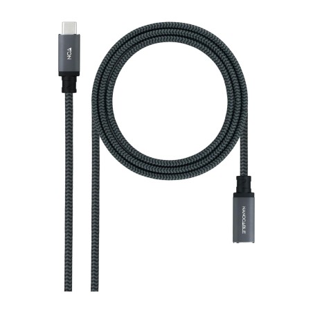 usb-c-verlängerungskabel, stecker auf buchse, mit baumwollgeflecht 3.2 gen2x2 20gbps 100w 1,5 m