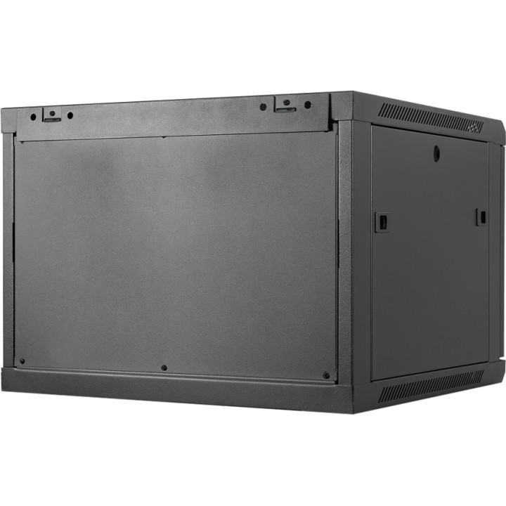 PHASAK Armadio rack a parete smontato con 2 ventole 19" 9U