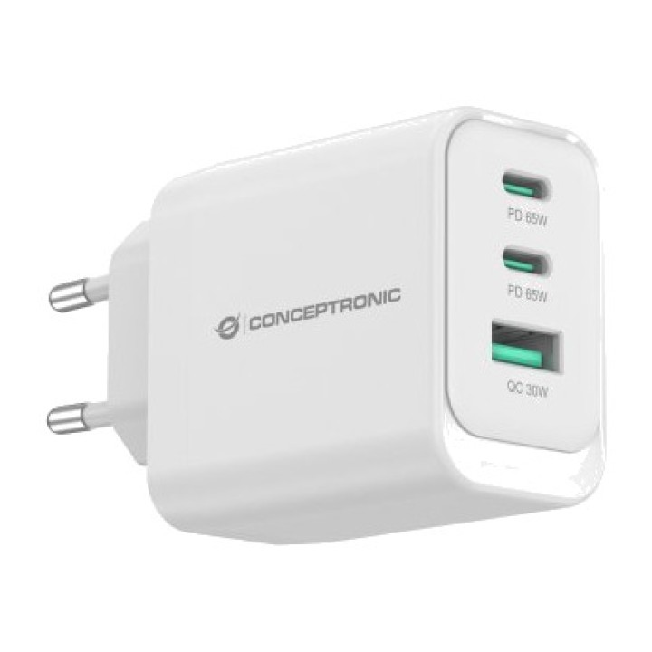 CONCEPTRONIC Caricatore da parete GaN con tre porte per