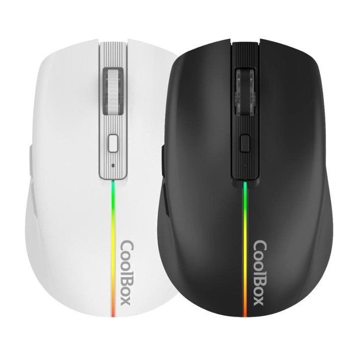 COOLBOX Ratón gaming inalámbrico recargable con iluminación