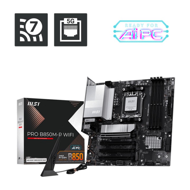MSI Scheda madre micro ATX PRO B850M-P-WIFI AM5