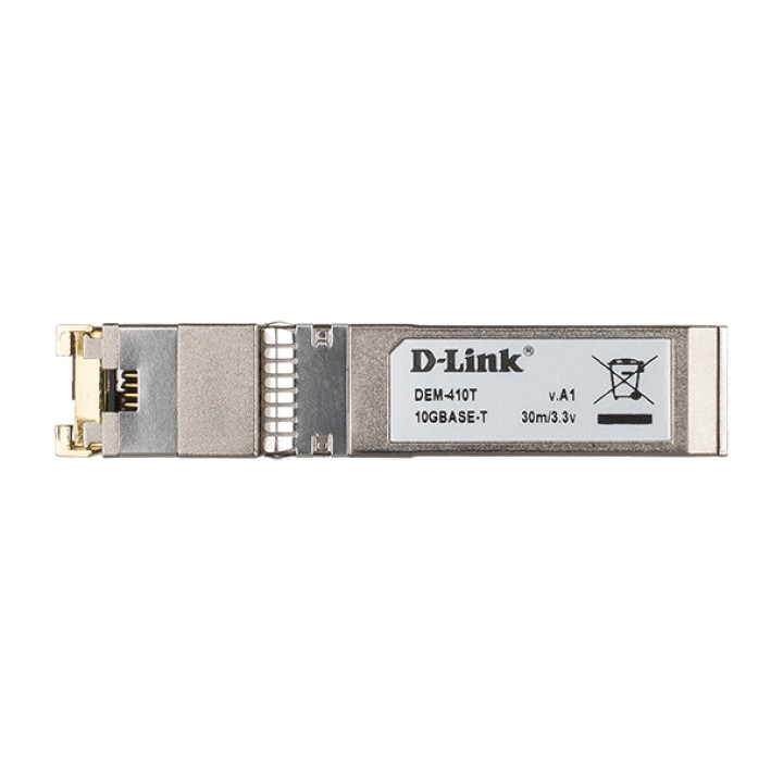 D-LINK COPERNÍKOVÝ PŘIJÍMAČ-POSILOVADLO SFP+ RJ45 DEM-410T