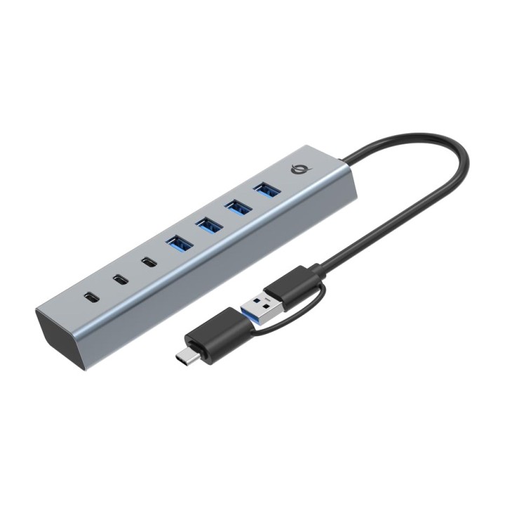 CONCEPTRONIC 7-Port-USB-C-Hub mit Netzteil HUBBIES20GP