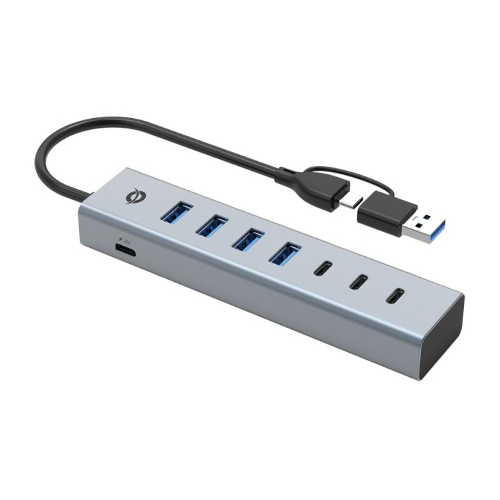 CONCEPTRONIC Hub USB-C à 7 ports avec adaptateur secteur